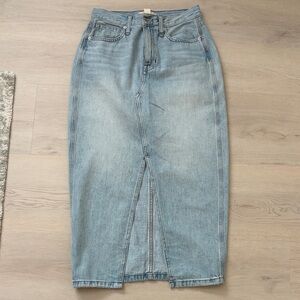 Madewell Light Blue Maxi Denim Skirt; size 25